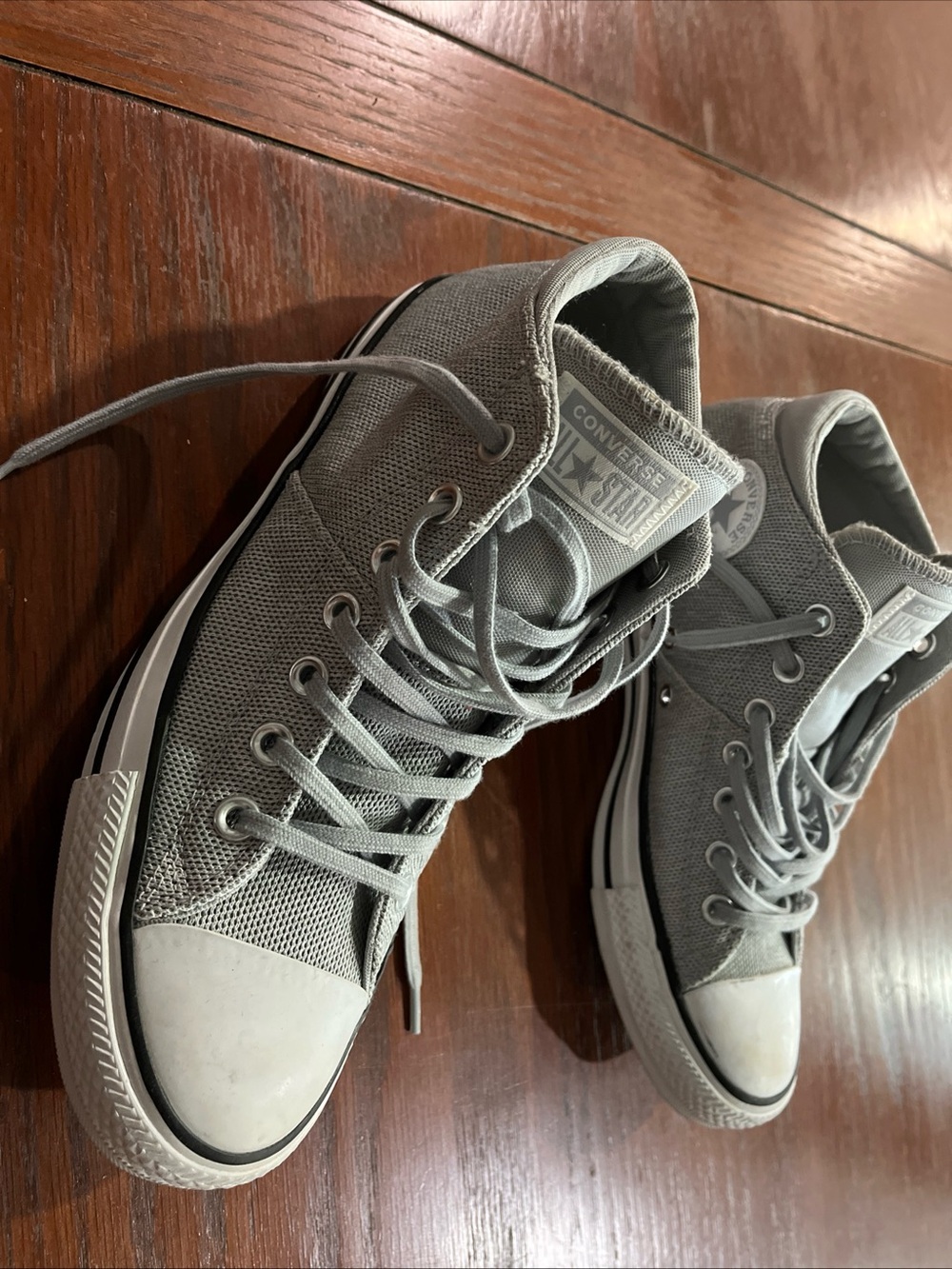 Converse Gray Mesh High-Top Sneakers men’s 10 - Picture 9 of 10